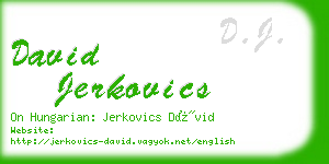 david jerkovics business card